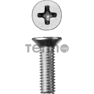 Винт DIN 965, M6 x 25 мм, 5 кг, кл. пр. 4.8, оцинкованный, ЗУБР