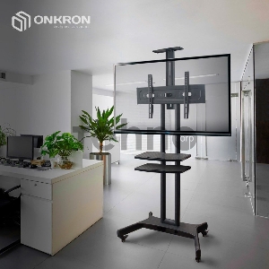 Стойка для телевизора с кронштейном ONKRON TS1552 40-70, мобильная, чёрная