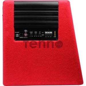 Сабвуфер автомобильный Ural АС-У12А КРАСНЫЙ 300Вт активный (30см/12)