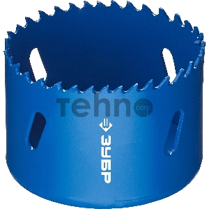 ЗУБР 64мм, коронка биметаллическая, быстрорежущая сталь