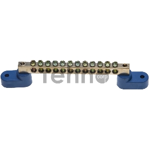 Шина СВЕТОЗАР нулевая на 2-х угловых изоляторах, поворотная,макс. ток 100А, 5,2мм, 12 полюсов