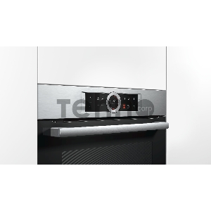 Электрический духовой шкаф Bosch HBG632BS1 59.5x59.4x54.8 см, 71л, дисплей, 8 режимов, сталь