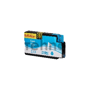 Струйный картридж Sakura CZ130A (№711 Cyan) для HP, голубой, 26 мл.