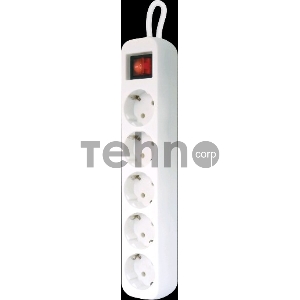 Удлинитель Defender S530 белый 3.0 м, 5 розеток
