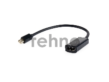 Переходник miniDisplayPort - HDMI, Cablexpert A-mDPM-HDMIF-02, 20M/19F, кабель 15см, черный, пакет