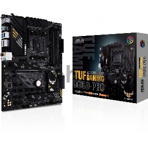 Материнская плата ASUS TUF GAMING B550-PRO,  Socket AM4, B550, 4*DDR4, HDMI+DP, CrossFireX, SATA3 + RAID, Audio, 2,5Gb LAN, USB 3.2*8, USB 2.0*6, COM*1 header (w/o cable) ATX ; 90MB17R0-M0EAY0