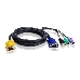 Шнур, мон., клав.+мышь USB, SPHD=)HD DB15+USB A-Тип+2x6MINI-DIN, Male-4xMale,  8+8 проводов, опрессованный,   1.8 метр., черный, (с поддерKой KVM PS/2) USB-PS/2 HYBRID CABLE. 1.8M, фото 4