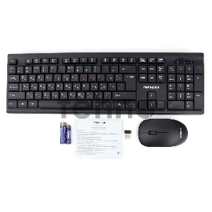 Комплект кл-ра+мышь беспров. Гарнизон GKS-150, 2,4 ГГц, черный, 104 кл, 4кн, 1000 DPI, кабель 1.5м