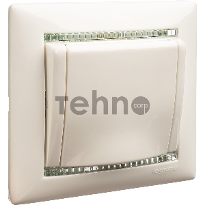 Розетка Valena с заземлением с крышкой (белая)