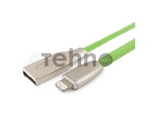 Кабель Cablexpert для Apple CC-G-APUSB01Gn-1M, AM/Lightning, серия Gold, длина 1м, зеленый, блистер