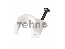 Крепеж кабеля круглый 12 мм, белый (упак. 50 шт)  REXANT