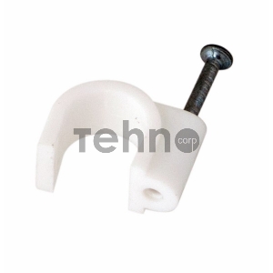 Крепеж кабеля круглый 12 мм, белый (упак. 50 шт)  REXANT