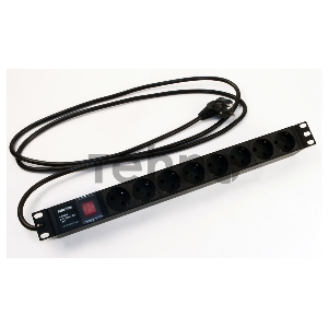 Hyperline SHE19-8SH-S-2.5EU Блок розеток для 19