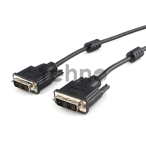 Кабель DVI-D single link Cablexpert CC-DVIL-BK-15, 19M/19M, 4.5м, черный, экран, феррит.кольца, пакет