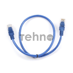 Патч-корд UTP Gembird кат.5e, 0.5м, литой, многожильный (синий)