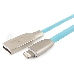 Кабель Cablexpert для Apple CC-G-APUSB01Bl-1M, AM/Lightning, серия Gold, длина 1м, синий, блистер, фото 1