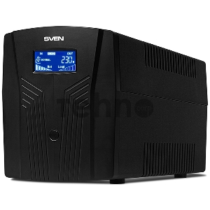 Источник бесперебойного питания UPS Sven Pro 1500 (1000 WA, LCD, USB, RG-45, 3 евро розетки )