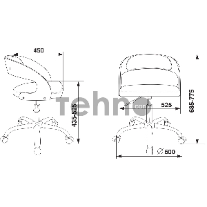 Кресло Бюрократ CH-370SL/BLACK черный искусственная кожа крестовина хром