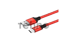 Кабель USB 2.0 hoco X14, AM/Type-C M, черно-красный, 1м