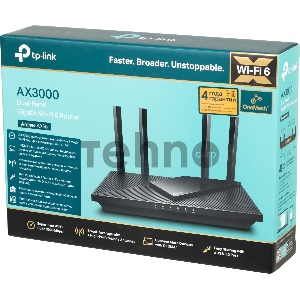 Роутер беспроводной TP-Link Archer AX55 AX3000 10/100/1000BASE-TX черный