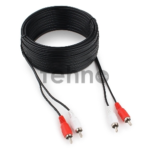Кабель аудио Cablexpert CCA-2R2R-15M, 2xRCA / 2xRCA, 15м