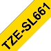 Кассета с самоламинирующейся лентой TZESL661 чёрным на желтом, ширина 36 мм, длина 8м, фото 4