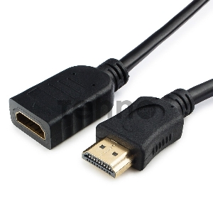Удлинитель кабеля HDMI Cablexpert CC-HDMI4X-0.5M, 0.5 м, v2.0, 19M/19F, черный, экран