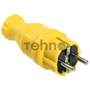 Вилка прямая ОМЕГА ВБп3-1-0м IP44 каучук жел. ИЭК PKR01-016-2-K05