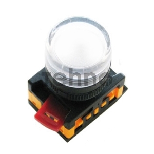 Лампа AL-22TE сигнальная d22мм белый неон/240В цилиндр IEK