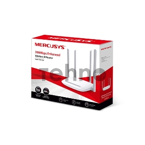 Беспроводный маршрутизатор Mercusys MW325R, 300Мбит/с,  4 порта 100 Мбит/с, 4 фиксированных антенны