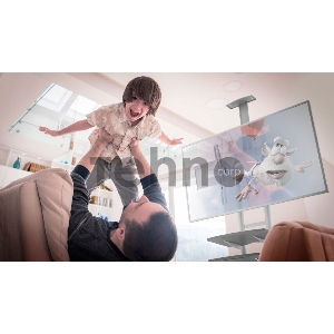 Стойка для телевизора с кронштейном ONKRON TS1881 50-86, мобильная, белая