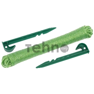 Набор GRINDA разметочный для посадки семян: веревка разметочная, два колышка, 3 предмета