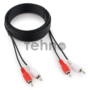 Кабель аудио Cablexpert CCA-2R2R-5M, 2xRCA / 2xRCA, 5м