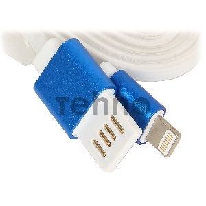 Кабель Gembird  USB 2.0 Cablexpert CC-ApUSBb1m, AM/Lightning 8P, 1м, силиконовый шнур, разъемы синий металлик, пакет