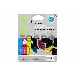 Картридж струйный Cactus CS-C9352C трехцветный для №22XL HP DeskJet 3920/3940/D1360/D1460/D1470/D156