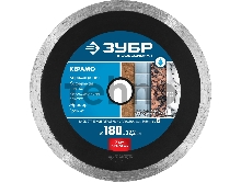 Диск Зубр КЕРАМО-22 180 мм алм отр. сплошной по КЕРАМО-22граниту мрамору плитке Проф 36654-180_z02