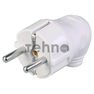 Вилка Iek EVP11-16-01-K01 ВПу11-01-Ст разборная угловая с з/к 16А белая