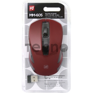 Мышь беспроводная Defender MM-605 красный  52605