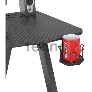 Стол игровой Cactus CS-GTZ-BKRD-CARBON столешница МДФ карбон каркас черный