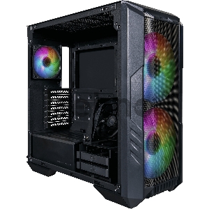 Корпус без блока питания Cooler Master MasterCase HAF 500P, USB3.0x2, USB3.2x1(TypeC), 2x200ARGBFans, 2x120Fan, Black, Full Tower, w/o PSU
