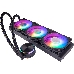Водяное охлаждение Cooler Master MasterLiquid PL360 Flux (300W, 360mm, ARGB, fans:3x120mm/72.37CFM/32dBa/2300rpm, 2066/2011-v3/2011/1700/1200/1156/1155/1151-v2/1151-v1/1150/775/sWRX8/SP3/TR4/AM4/AM3+/AM3/AM2+/AM2/FM2+/FM2/FM1), фото 3
