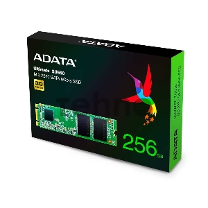 Твердотельный накопитель SSD M.2 2280 256GB ADATA SU650 Client SSD [ASU650NS38-256GT-C] SATA 6Gb/s, 550/500, IOPS 80/60K, MTBF 2M, 3D NAND, 140TBW, 0,5DWPD, RTL