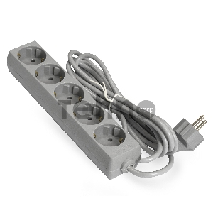 Удлинитель ExeGate EX285820RUS ECE-5-1.8G (5 евророзетки с заземлением, 1.8м, серый)