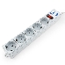 Фильтр-удлинитель Power Cube B 5,0 м 5 розеток (серый) 10А/2,2кВт, фото 7