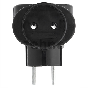 Тройник электрический биметалл 220 В 6 А черный REXANT