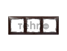 Рамка 3п гор ТемнДер/Сереб VLN Рамка 3п гор ТемнДер/Сереб VLN