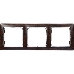 Рамка 3п гор ТемнДер/Сереб VLN Рамка 3п гор ТемнДер/Сереб VLN, фото 1