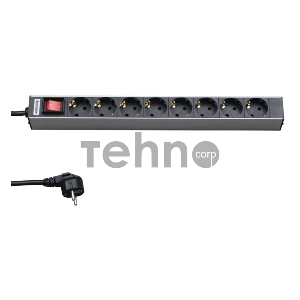 Монтажное оборудование Hyperline SHT19-8SH-S-2.5EU Блок розеток для 19