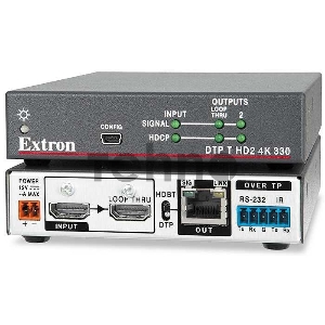 Передатчик DTP на длинные дистанции для HDMI с локальным выходом Extron DTP T HD2 4K 330