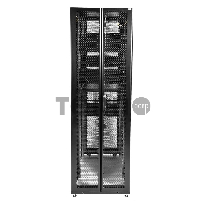 Шкаф серверный  ЦМО! ПРОФ напольный 42U (800x1200) дверь перфорированная 2 шт., цвет черный, в сборе (ШТК-СП-42.8.12-44АА-9005)